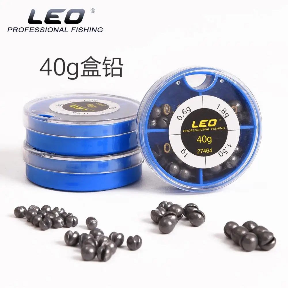 Leo Round Split Shot Lead Weight Fishing Tackle Tool Accessories Drop