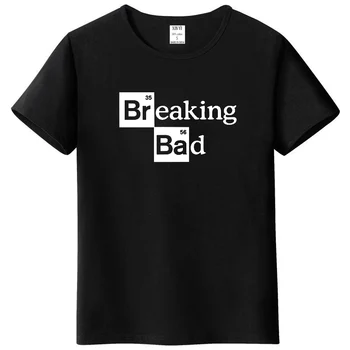 

Men High quality leisure tshirts Tops Cotton O-Neck Heisenberg Men Top Short Sleeve Casual Breaking Bad Print T Shirt For Men