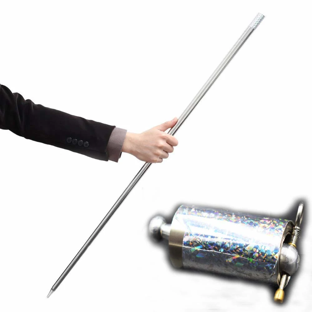 1pcs 120CM length Appearing Cane silver cudgel metal magic tricks for professional magician stage street close up illusion