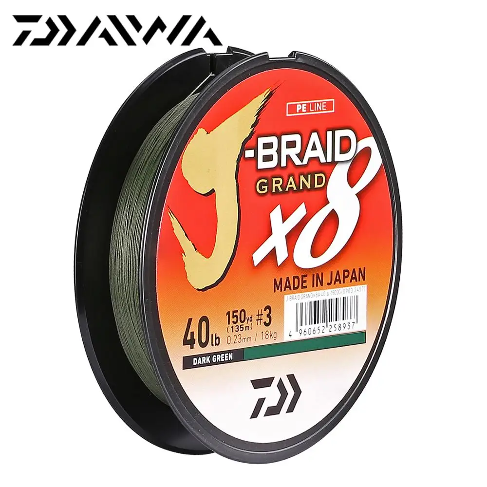 Новая Оригинальная рыболовная леска DAIWA J BRAID GRAND 135 м 270 8 нитей плетеная