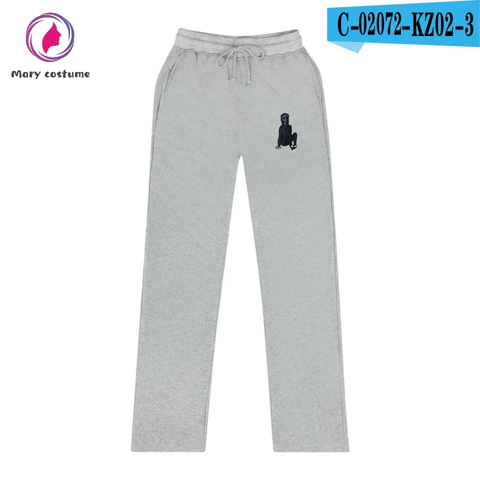Creepypasta Style Cooton Men Loose Pants High Quality Jogging Sports Trousers Fashion Comfortable Casual Pants - Цвет: gray