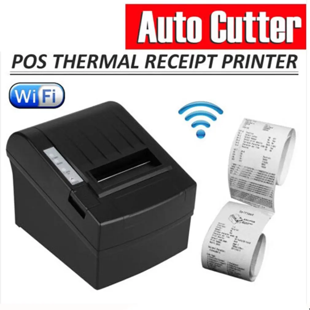 

POS-8220 Portable Wireless WIFI POS Thermal Receipt Printer 80mm Auto Cutter USB+WIFI Waterproof Oil-proof Thermal Printer