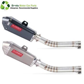 

Motorcycle Exhaust Escape Muffler Middle Front Link Pipe Full System Slip On For yamaha YZF-R6 R6 1998-2006