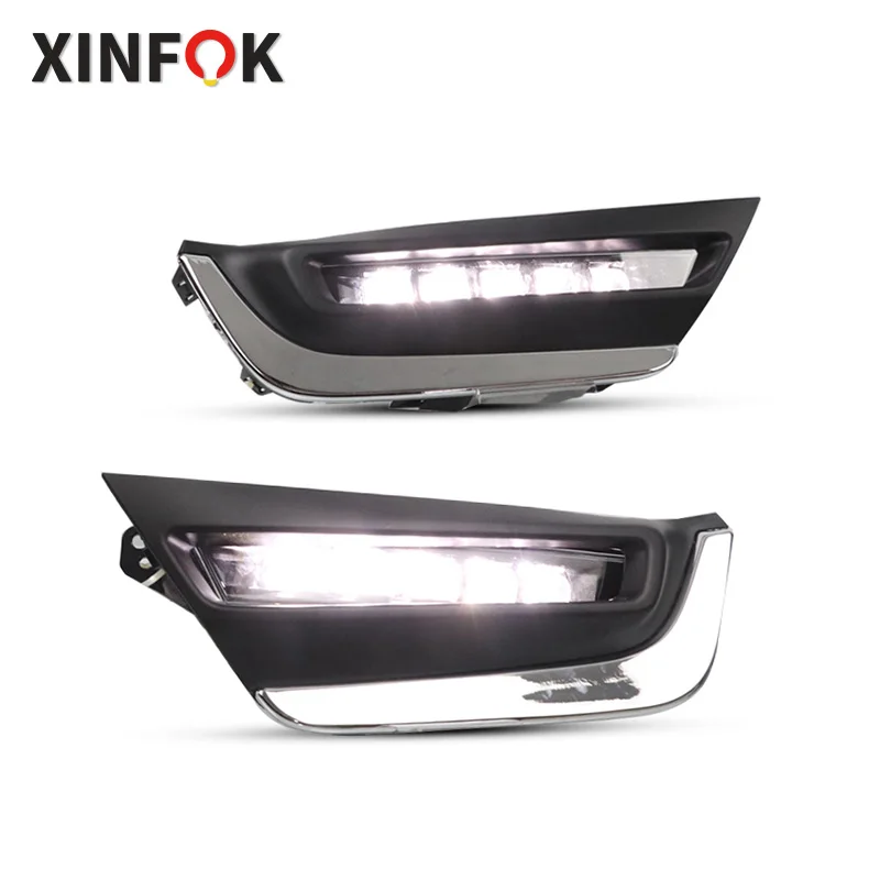 2pcs Led Drl Led Daytime Running Light Bumper Signal Light Fog Lamp