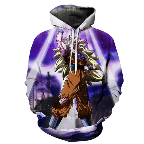 Dragon Ball Z толстовки с принтами для мужчин и женщин Saiyan уличная одежда мужчины весна осень пуловер с длинными рукавами Прямая поставка - Цвет: AFKH1406(Asian Size)