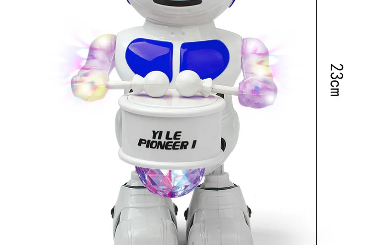 Children Smart Dancing Drums Robot Sound-And-Light Electric Drum Robot Models