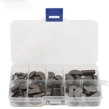 80PCS 8Size  Stainless Steel Key Assortment Set Metric Half Moon Shaft Drive Fasteners Mechanical Industry Different Size