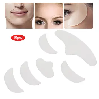 

6Pcs Reusable Anti-wrinkle Silicone Forehead Chin Eye Pads Self-adhesive Patches Skin Lift Up Tape Tools Thin Face Stickers