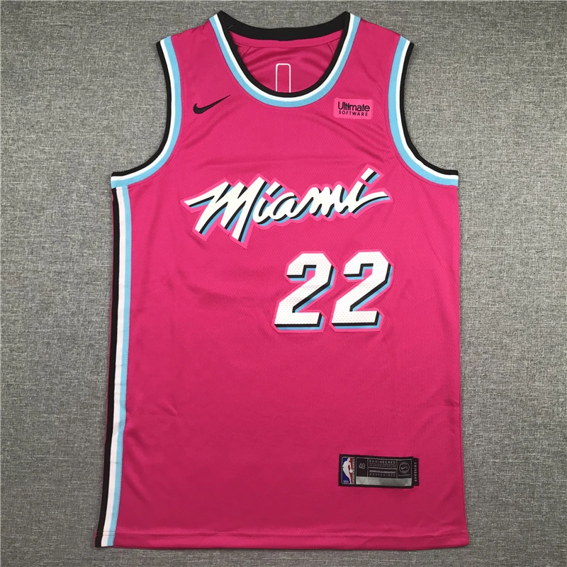 rosa de NBA para hombre, de baloncesto de Miami Heat 22, Jimmy Butler, edición de ciudad|Camisetas de - AliExpress
