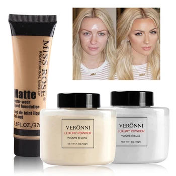 

Moisturizing Concealer Foundation Face Cream Powder Base Makeup Waterproof Long Lasting Loose Powder Foundation Concealer Cream
