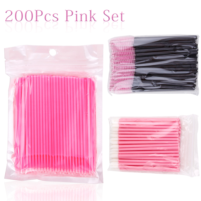 Eyelash Brush Microbrush Spoolie Disposable Cotton Swab Lip Eyebrow Brush Mascara Wand Applicator Lashes Cosmetic Tools