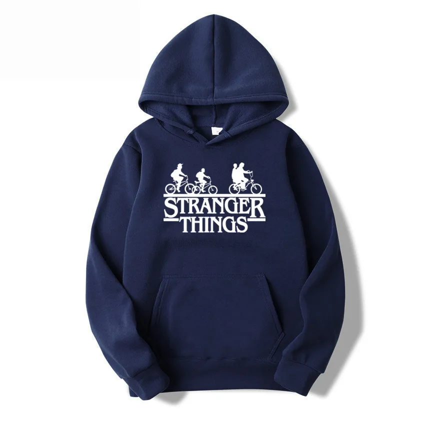  Stranger Things Hoodies Women Trendy Faces Letter Print Oversized Female Sweatshirt Hip Hop Cotton 