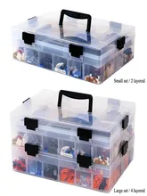  Multifunction Organizer Box Multi-Layer Building Blocks Toys Plastic Dispenser Hand Case Large Capacity Adjustable Storage Cans 