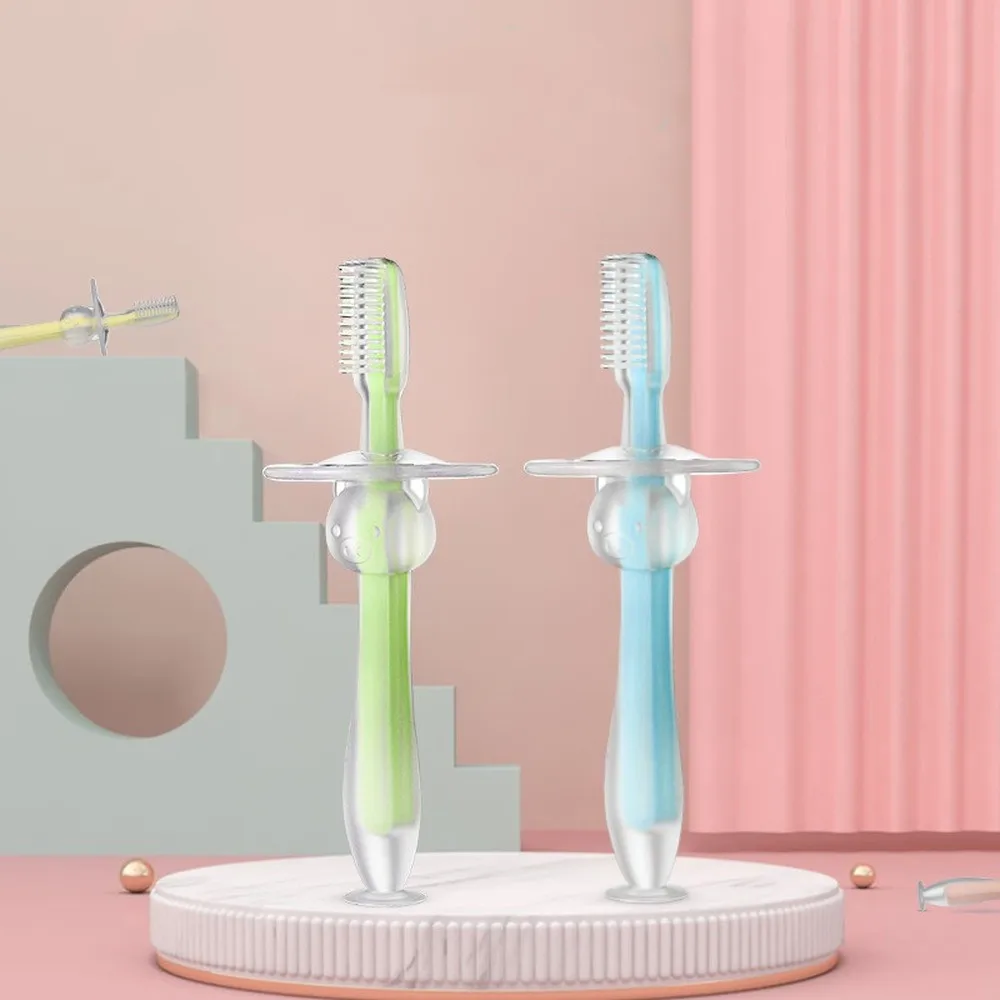 1 pièce enfants doux Silicone formation brosse à dents bébé enfants dentaire soins bucco-dentaires brosse à dents outil bébé enfant brosse à dents bébé articles