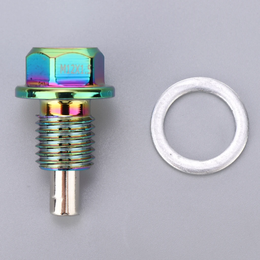 2 X Aluminum Alloy Engine Oil Pan Drain Screw W Gasket M12x1.5