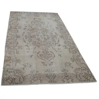 

114x204 Cm Beige Handmade Overdyed Rug-4x7 Ft