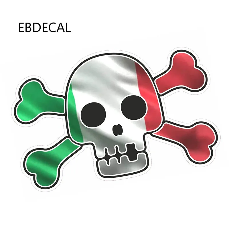 EBdecal Pirate Style Crossbones with Italy For Auto Car/Bumper/Window/Wall Decal Sticker Decals DIY Decor CT11310 | Автомобили и