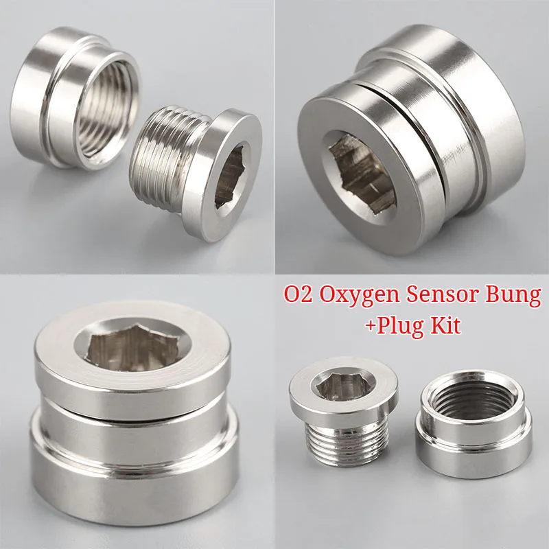 

2pcs Universal O2 Oxygen Sensor Extension Adapter Bung Plug M18x1.5 Accessories