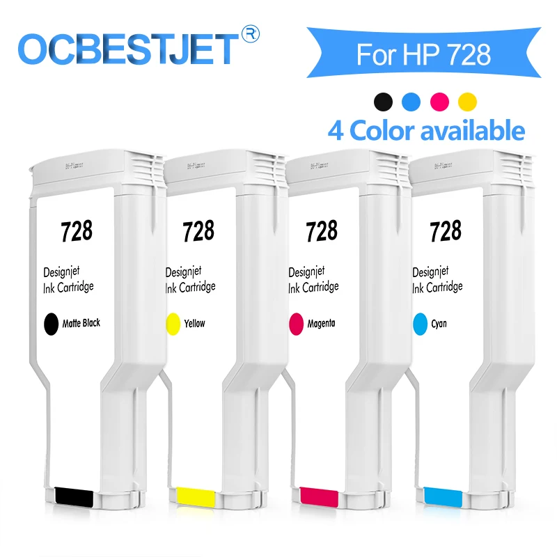 

OCBESTJET для HP 728 совместимый чернильный картридж для принтера HP Designjet T730 T830 (доступны 4 цвета 130 мл и 300 мл)