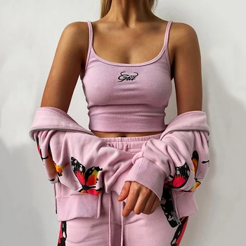

2020 New Fashion Butterfly Print Suits Hooded Long-sleeved Trousers Sweater Sports Running Suit Two-piece Spring And Autumn