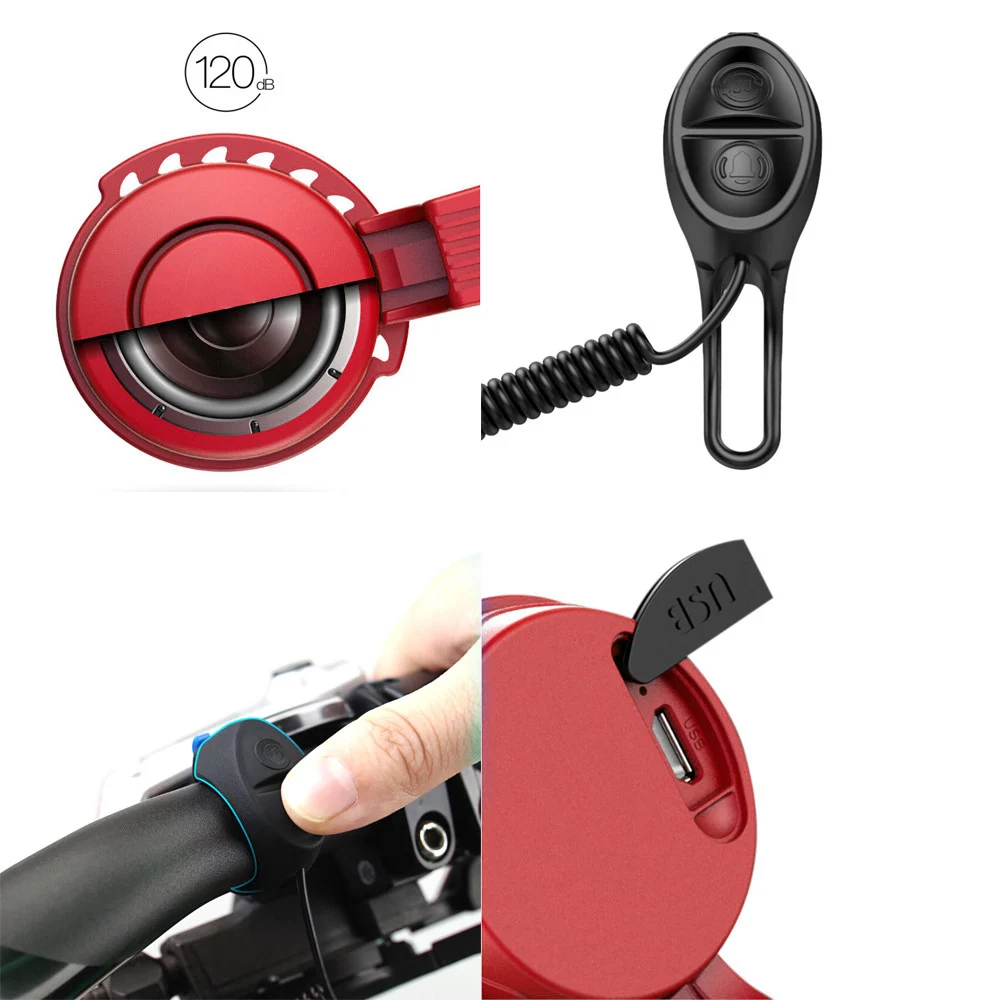 Велосипеды Колокольчик для Xiaomi Mijia M365 электрический скутер Ninebot ES1 2 usb зарядка Водонепроницаемый Электронный колокольчик велосипед безопасности сигнализации