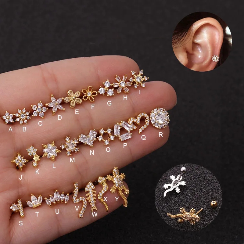 Серьга гвоздик Sellsets из нержавеющей стали Ювелирное Украшение для пирсинга ушной