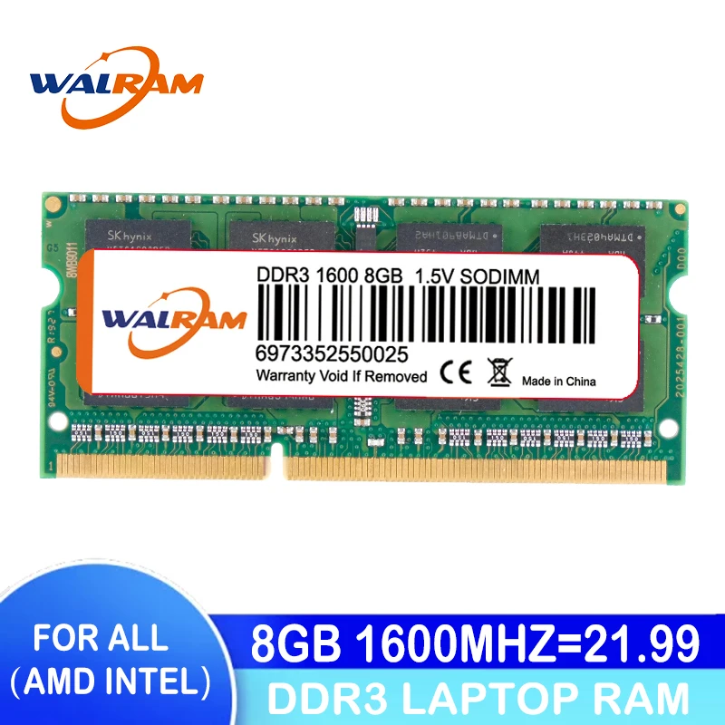 Модуль ОЗУ WAL RAM ddr3 8 Гб для ноутбука 1333 МГц 1866 1600 204Pin 1 5 в DDR3 Sodimm память | Компьютеры