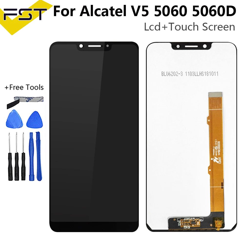 ЖК-дисплей 6 2 дюйма черный для Alcatel V5 5060 5060D OT5060 + кодирующий преобразователь