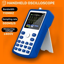 Oscilloscope numérique Portable et sonde Fnirsi 1C15, générateur de Signal, 110Mhz, 14 Types de mesures de forme d'onde 