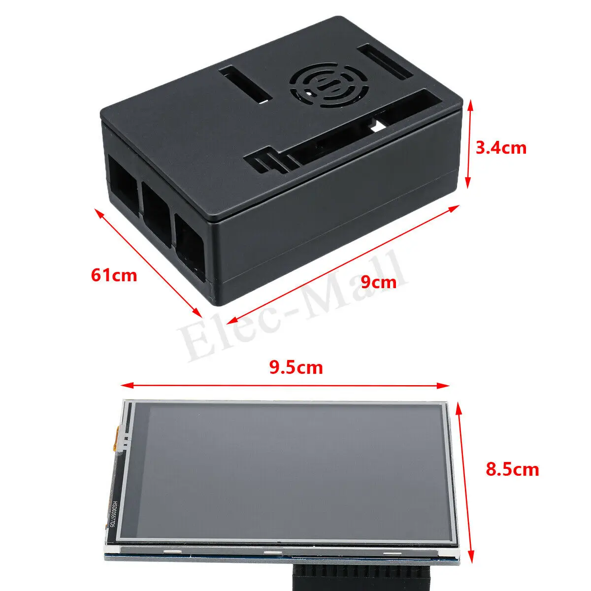 3.5" TFT Raspberry Pi A,B,A+,2B,3B,3B+Touch Screen 320*480 LCD Display Monitor+ Case