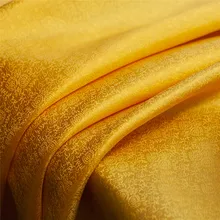 Жаккардовый цветочный узор золотой желтый натуральная шелковая ткань, скульптура, хороший блеск, шитье для платья, юбки, куртки, ремесло по двору