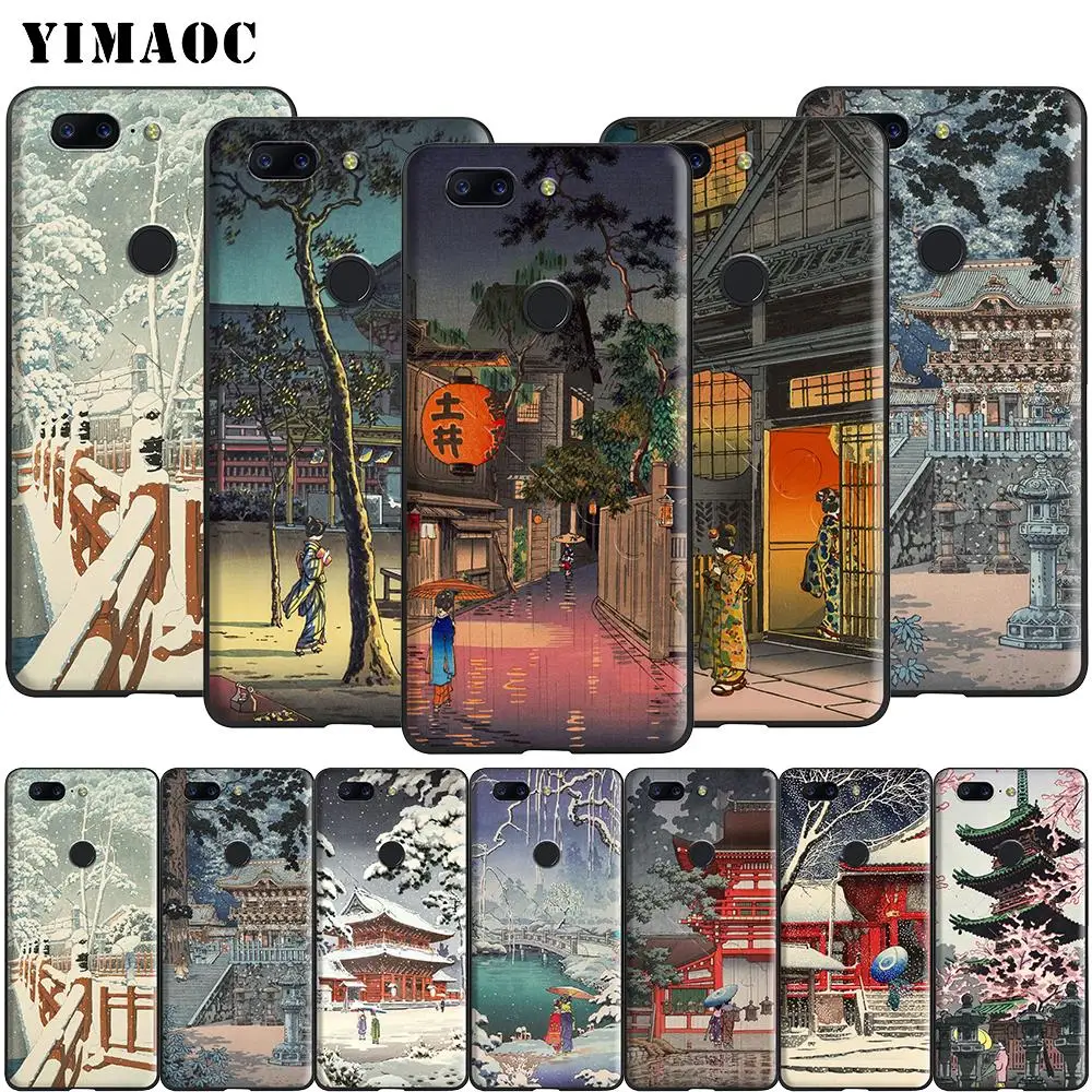 Силиконовый чехол Yimaoc Ukiyo-e для Oneplus 7 7T Pro 6t 6 5t 5 | Мобильные телефоны и аксессуары