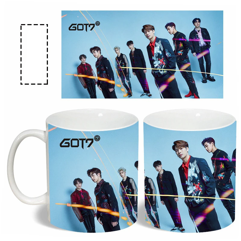 Kpop GOT7 стакан для воды YuGyeom бэмбам Джексон Марк Юниор JB YoungJae постер Новинка