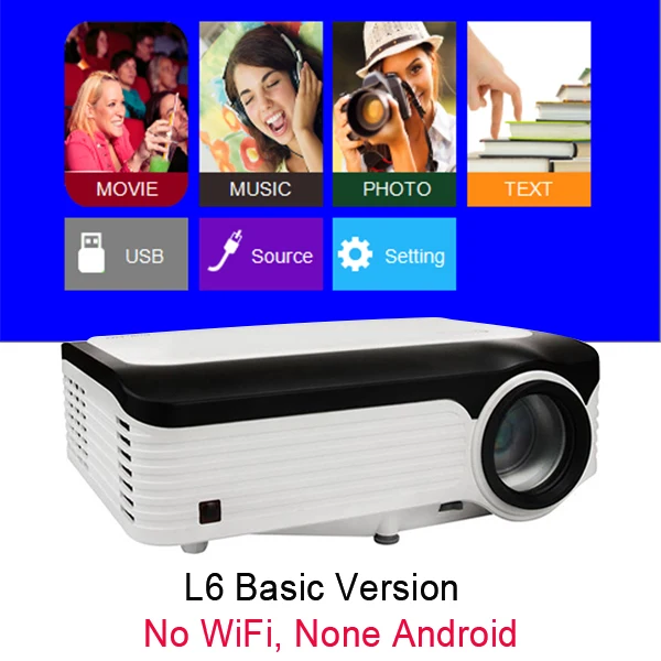 projector near me Everycom L6 1080p Full HD Projector Native 1920*1080 Mini Portable LED Video Projectors WIFI Smart Android Beamer For Iphone xiaomi projector Projectors