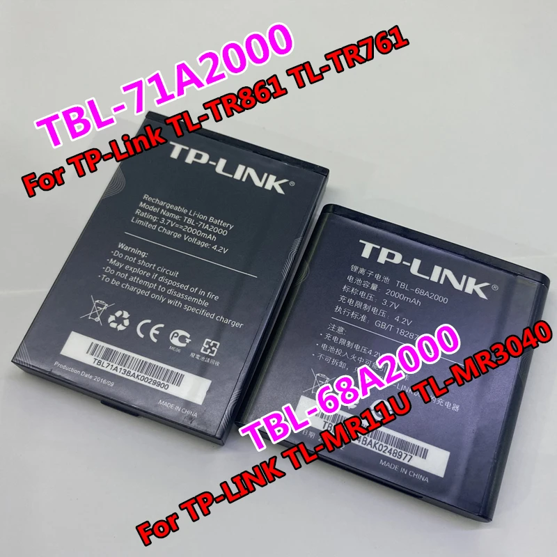 Originale 2000Mah Batteria Per Tp-Link M5350 Tl-Tr861 Tl-Tr761 M7300 2000L 4G / Tl-Mr11U Tl-Mr3040 Wifi Batterie