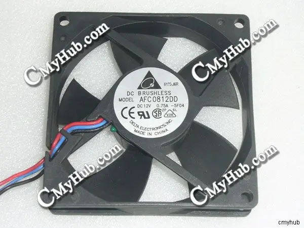 Для DELTA AFC0812DD 5F04 DC12V 0.75A 8020 8 см 80 мм 80x80x20 3Pin 3 провода Вентилятор охлаждения |