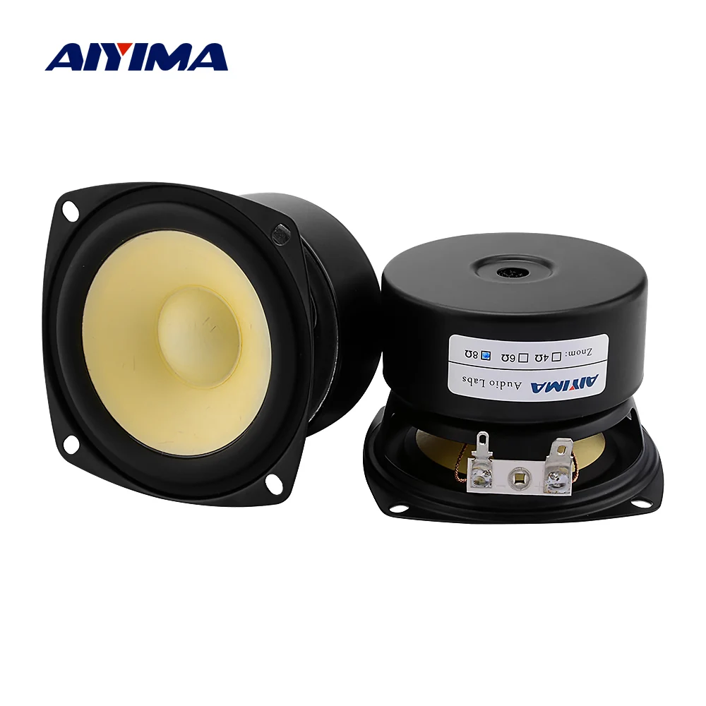 AIYIMA 2Pcs 3 Inch Full Range Speaker Driver 4 8 Ohm 15W Sound Music