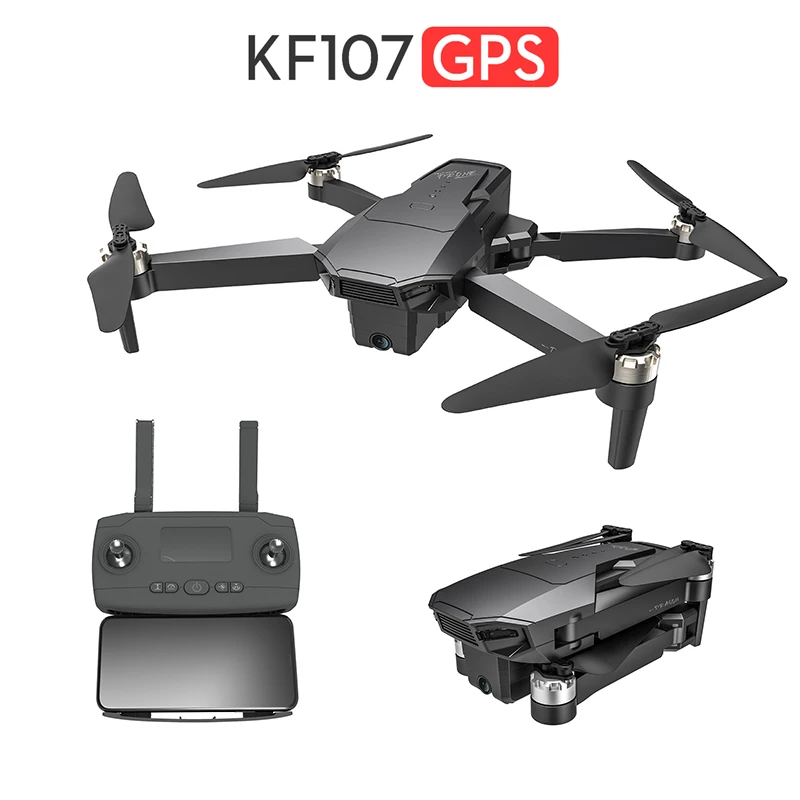 Радиоуправляемый Дрон KF107 GPS 4K HD двойная камера 1 5 км 5G Wi Fi FPV бесщеточный двигатель