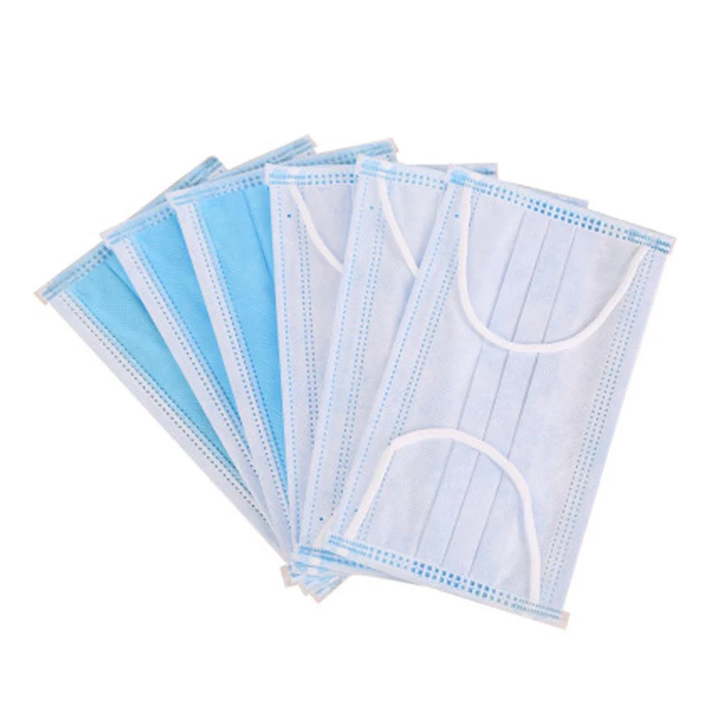 

20-200pcs Solid Face Mouth Masks Non Woven Disposable Anti-Dust Surgical Medical Earloops Masks 3 layers Activated carb