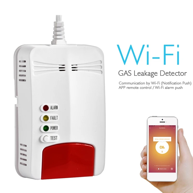 MOOL Wifi датчик газа детектор утечки газа сигнализация Tuya Smart Life приложение Умный дом Безопасность работает с Alexa Google Home IFTTT EU Plug