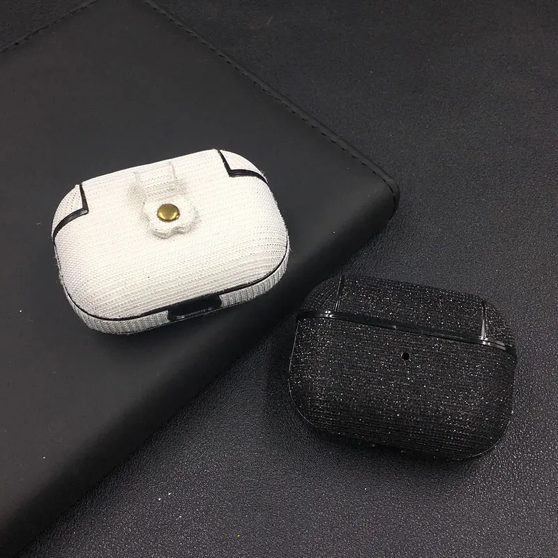 Роскошный блестящий Блестящий чехол для наушников Apple Airpods Pro Bluetooth беспроводной