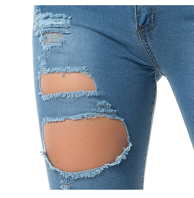 AliExpress желаю Европы и Америки горячая Распродажа Южной Африки с дырками эластичные джинсы nv zhong ku