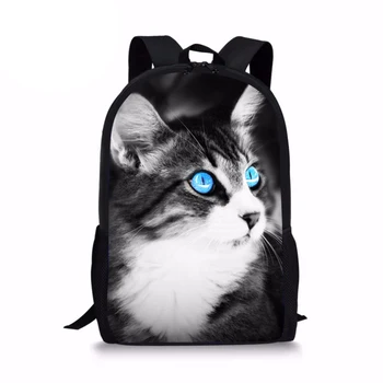 

Customzied Hipster Printing Cat Backpack for Teen Girls 16inch Kids School Bagpack Unique High School Children Bookbag Rucksack