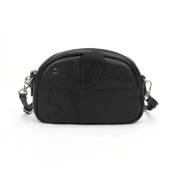 

New Brands Design Women's Shoulder Bag New Genuine Leather Elephant Shape Large Daily Use Casual Durable Lady Cross Body Bags