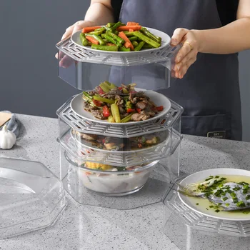 

New Fresh Food Storage Box Kitchen Accessories Leftover Meals And Vegetables Anti-flies Insulating Cover Dropshipping