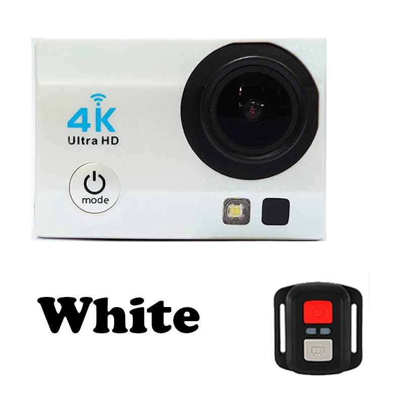 Gszsmm экшн-камера 1080P Wifi, водонепроницаемая камера для дайвинга, серфинга, езды на велосипеде, мотоцикле, подводной 4 K, Спортивная камера - Цвет: White Remote Control