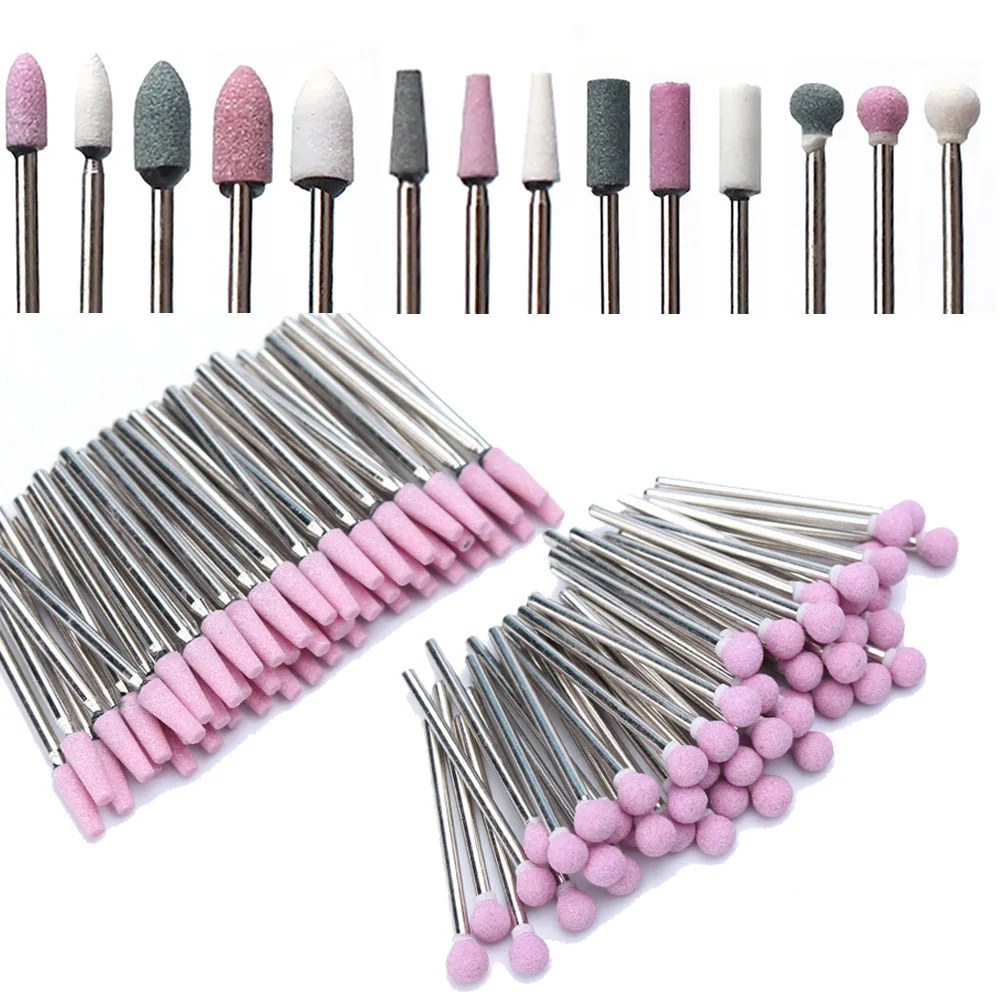 7 unid/set fresadora cortador de uñas taladro corindón Rotary manicura máquina para manicura accesorios de uñas herramientas