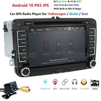 

4G RAM Android 10 2Din Car DVD MP5 Multimedia Video Player GPS Car Radio Auto Radio Stereo Audio For Seat/Skoda/Passat/Golf/Polo