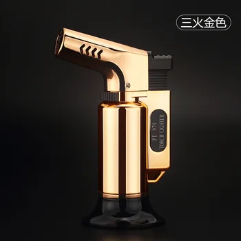 

Outdoor BBQ Lighter Cigar Torch Turbo Lighter Jet Butane Gas Cigarette 1300 C Spray Gun Windproof Metal Pipe Lighter For Kitchen