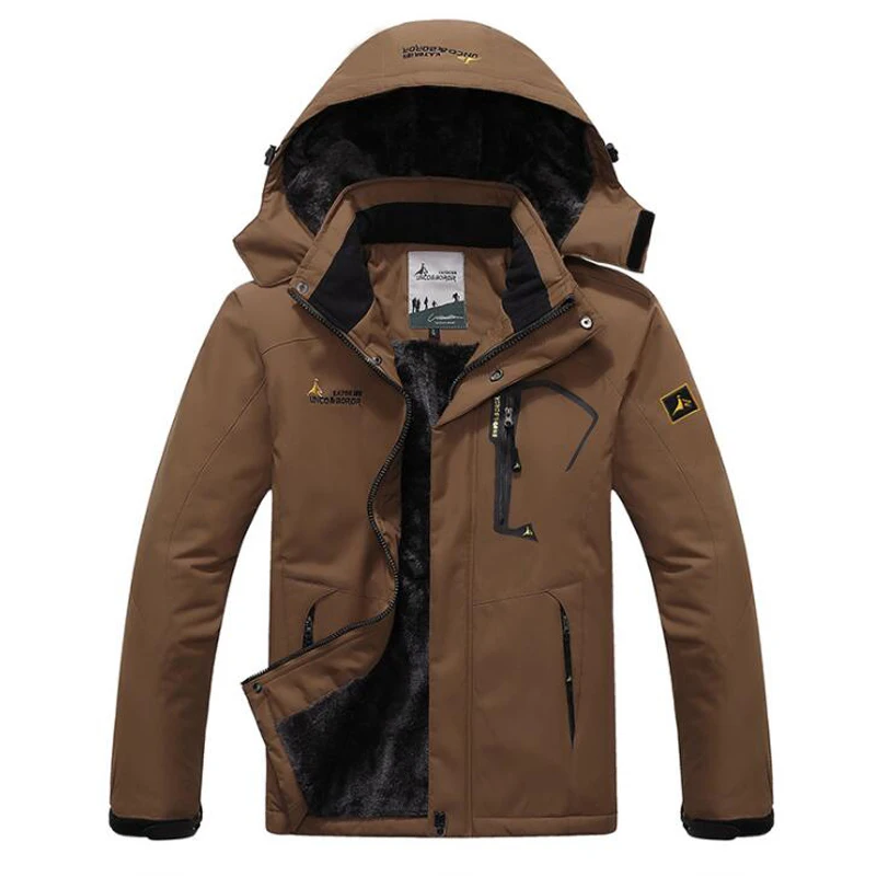 Men's Windproof Winter Hooded Jacket-5
